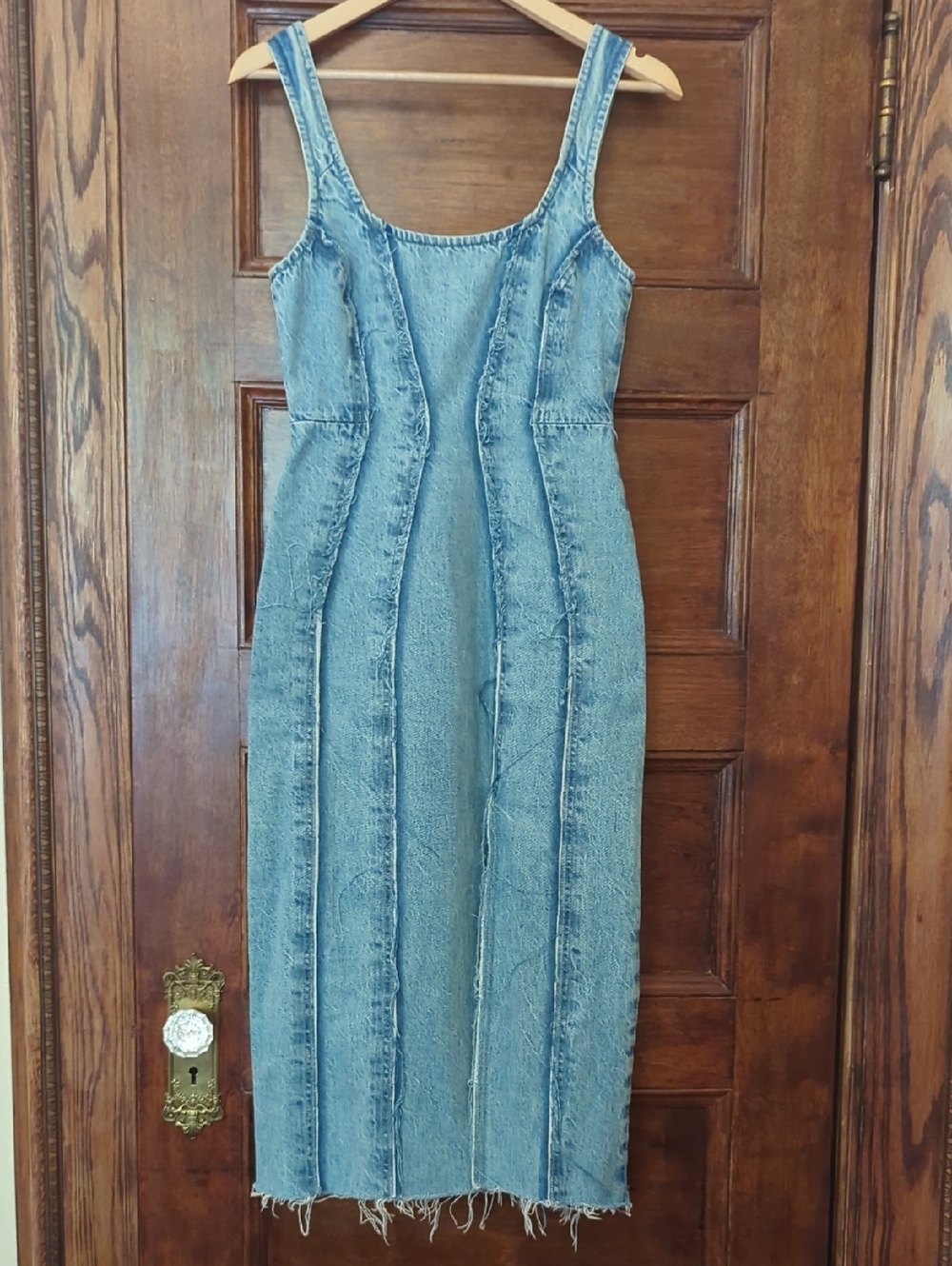 DALA On Tap Denim Midi Dress Size Small